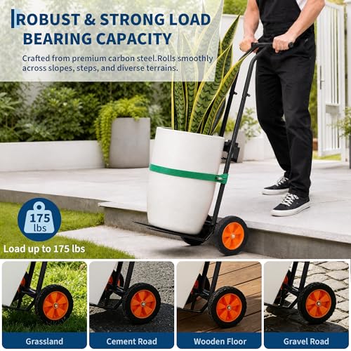 Garvee Plant Caddy with Wheels, 175 LBS Capacity - color: Black