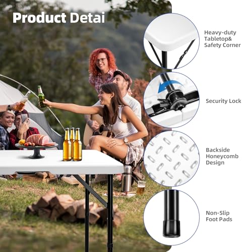 34" Foldable Square Table