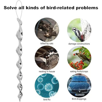 15Pcs Woodpecker Deterrent for House – Bird Reflectors and Deterrent Spinners for Outside – Premium Material, Easy to Use, Drive Birds Away, House Decorations, Wide Applications