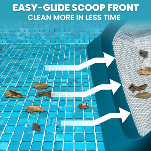 17.5" Ultra Fine Mesh Pool Net Skimmer, Deep Bag Leaf Rake (No Pole) - size: Diamond Pool Rake