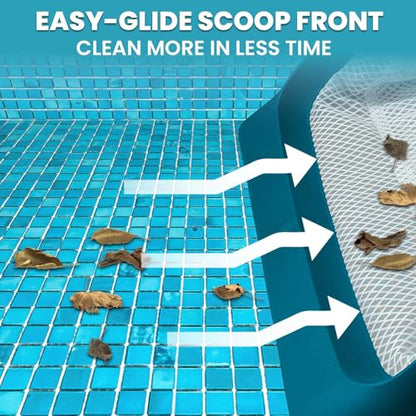 17.5" Ultra Fine Mesh Pool Net Skimmer, Deep Bag Leaf Rake (No Pole) - size: Diamond Pool Rake
