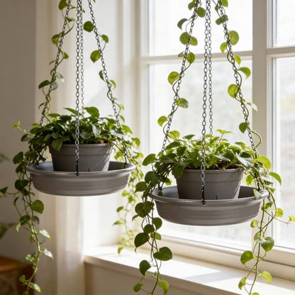 Kifmurase 2 Packs Plant Hanger Hanging Planters, for Plants, Black