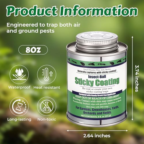 1 Pack Sticky Coating Insect Trap with Brush, Tree Barrier,8 Oz - size: 8 oz
