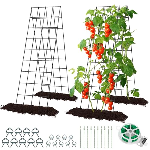 RIFNY Cucumber Trellis for Raised Bed, Garden Trellis 16.5 x 60 Inch, Black - color: Black, size: 16.5 x 60 Inch
