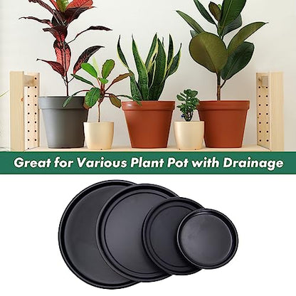 D'vine Dev Ceramic Plant Saucer/Drainage Tray, 5.4 in, Black, 97-T-B-2 - color: Black, size: 5.4" (1 Pack)