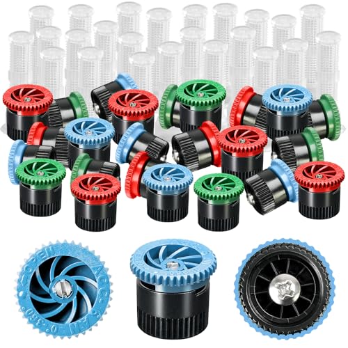 24 Pieces Variable Arc Nozzle, Replacement Pop-up Sprinkler Heads Compatible with Most of Adjustable Pop Up Sprinklers Spray Head for Garden Lawn Irrigation High Efficiency (6AN, 10AN, 12AN) - size: 6AN, 10AN, 12AN