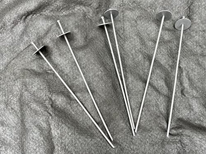 Sandbaggy 12 Inch Circle Top Pins | Industrial Grade 6 Gauge Steel | Great for Hard & Rocky Soil | Holds 10X Better | Landscape Staples SOD Garden Stakes Weed Barrier (12 Inch - 20 Pcs) - size: 12 Inch - 20 Pcs