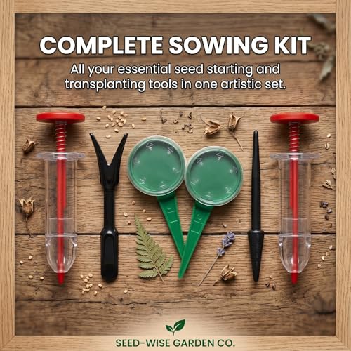 6 Pcs Mini Seed Spreader Set-For Carrot Lettuce Grass Spinach Sower(Red)