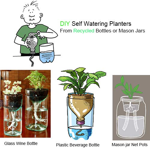 ORIMERC 150 feet 1/4 inch Self Watering Capillary Wick Cord Vacation Plant Sitter Hydroponic Wicking Self-Watering Planter Pot Automatic Water System Device Potted Violet Auto Seedling Waterer Rope - size: 150 feet (1/4 inch)