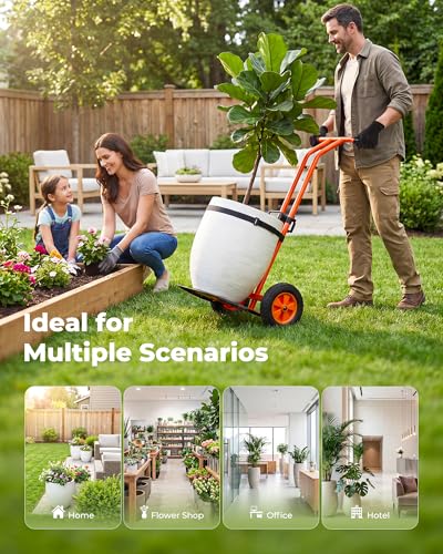 Plant Caddy with Wheels,200 lbs Heavy Duty Plant Dolly,Planter Mover Qrange - color: Orange