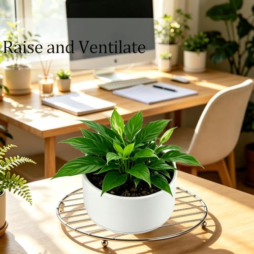 2PCS Stainless Steel Pot Feet Plant Pot Risers for Outdoor Planters Flower Pots Risers Toes for Plant Flower Pots Indoor Outdoor
