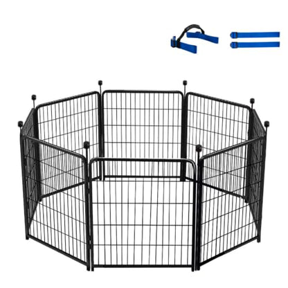 Garden Fencing 48 inch High, 8 Panels Total 17.7Ft(L). Garden Fence Border, Flower Bed Fencing, Dog Fences for The Yard, Dog Digging Fence Barrier (No Gate) - size: 48''(H)-8panels-17.7ft(L) no door