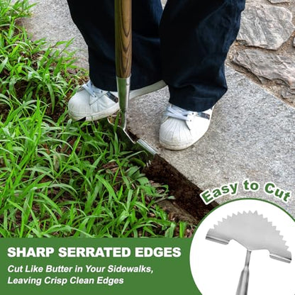 Haliaeetus Garden Edger Tool, 39.3'' Lawn Edger Tool with Serrated Edge