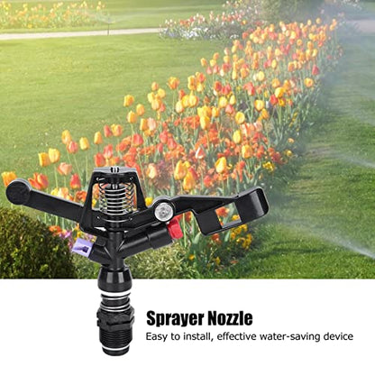 Haofy Impact Sprinkler, 5PCS Garden Impulse Sprinkler, 3/4in DN20 Male Thread, Black