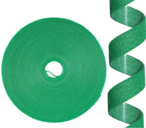 65.6 Feet Garden Ties Plant Tape 1/2'' Wide Green Gardening Tape Plant Ties Strap for Climbing Plants Reusable Plant Tape Supports for Indoor Outdoor Flowers, Vines, Tomatoes(65.6ft) - size: 65.6ft