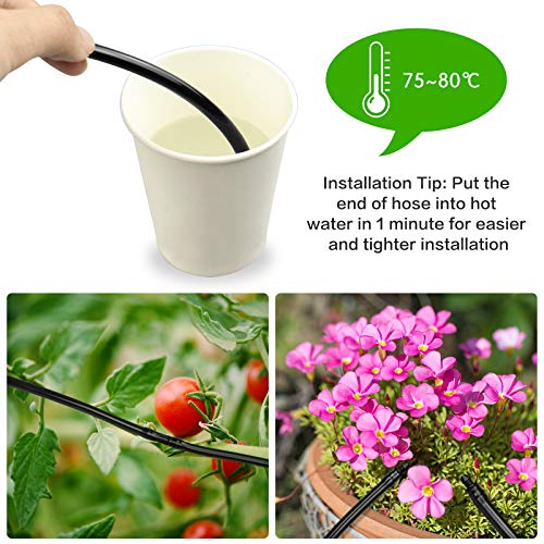 80 Pack Drip Irrigation 1/4” Barbed Coupling Fittings, Barbed Connectors Fits Universal 1/4-Inch Drip Tubing, Irrigation Coupler for Drip or Sprinkler System - color: 80P Coupling