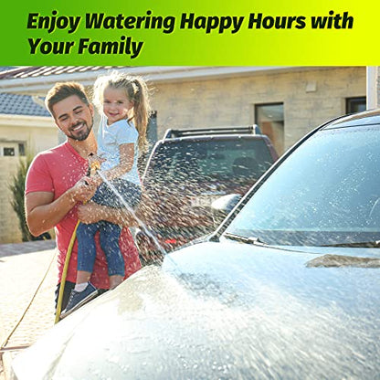 AUTOMAN Metal Hose Nozzle, High Pressure Garden Hose Sprayer, 100% Metal Water Hose Nozzle, Adjustable Watering Nozzle, Heavy Duty Garden Nozzle for Watering Plants & Lawns, Washing Cars & Pets - style: 4 Patterns W/ TPR