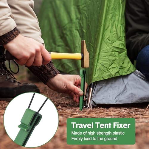 Mudder 50 Pcs Plastic Landscape Stakes Edging Spikes for Garden,Green - color: Green