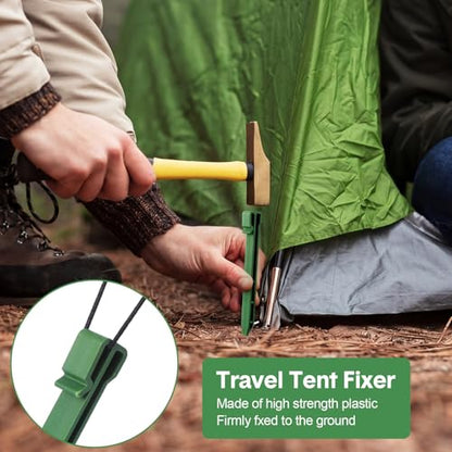 Mudder 50 Pcs Plastic Landscape Stakes Edging Spikes for Garden,Green - color: Green