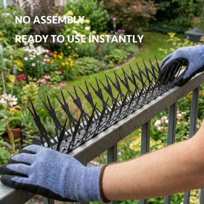 OFFO Bird Spikes for Outside, 304 Stainless Steel, 5 Pack 5 Ft, Black - color: Black