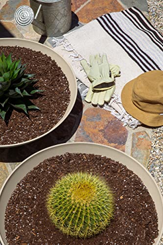 Veradek Mason Series Lane Bowl - Large Outdoor Bowl Planter - color: Sand, size: 6"H x 24"DIA 2PK