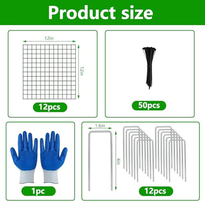 4 Pack Plant Protectors from Animals, 12x12 Inch Metal Garden Cages - color: 4 Pack, size: 12x12 IN