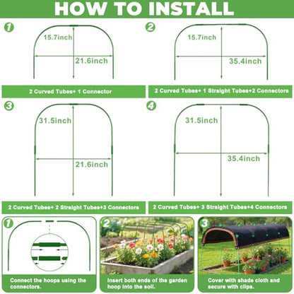2026 Upgraded Garden Shade Cloth Kit 78.7"x59" Garden Shade Cloth for Plants Heat Protection with 5 Sets Garden Hoops for Raised Beds 75% Sunblock Shade Cloth Row Cover for Outdoor Plant Vegetables - size: 78.7" x 59"