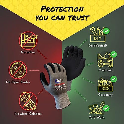 Quest Cut Resistant Work Gloves, ANSI A1, Large, Pack of 1 - size: Large