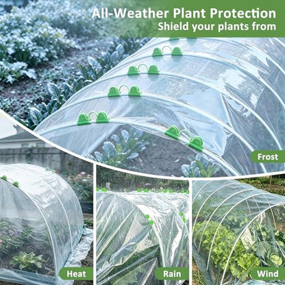 60Pcs Greenhouse Hoops for Raised Beds, Rust-Free Fiberglass - size: 60 PCS
