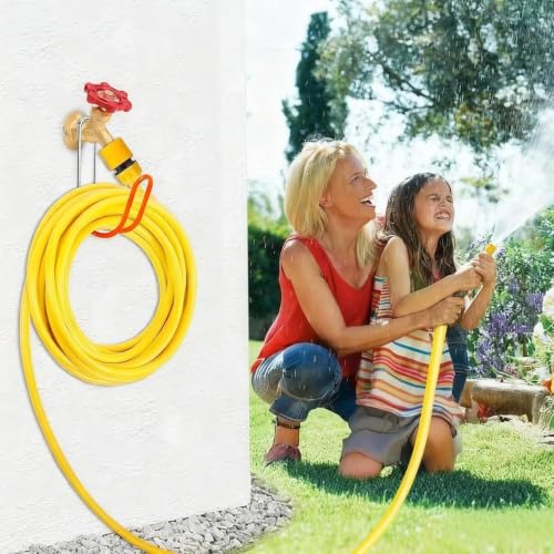 Metal Garden Hose Holder Wall Mounted Water Hose Holder for Outside Yard (1, Orange) - color: Orange