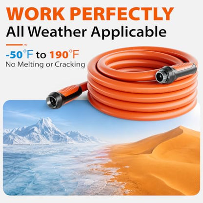 SPECILITE Heavy Duty Garden Hose 50ft x 5/8" for Hot Cold Water - size: 50FT