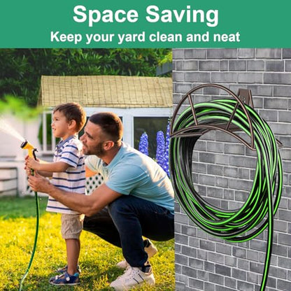 TomCare Garden Hose Holder Wall Mount, 150FT Capacity Water Hose Hanger - color: Bronze, size: Standard