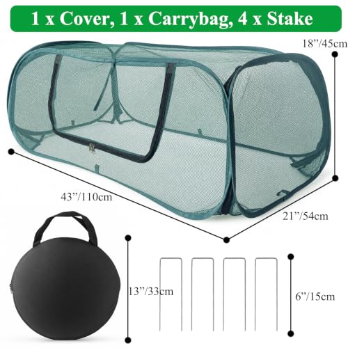 Pop Up Mesh Plant Cover 33% Sunblock Foldable for Raised Garden Beds
