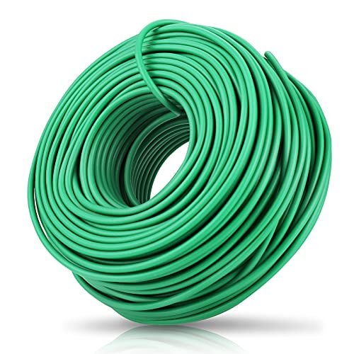 YDSL 100 Feet Soft Tie for Plants, Green Twist Garden Ties Gardening Supplies for Supporting Climbing Plants, Tomatoes, Vegetables, (Diameter - 2.5MM) - size: 100feet