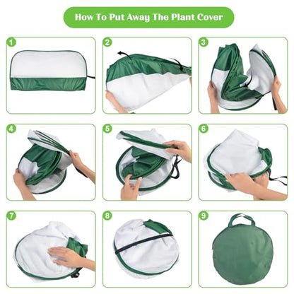40"x40"x20" Pop Up Garden Mesh Plant Cover-Foldable Mesh Plant Protector - size: 1pcs