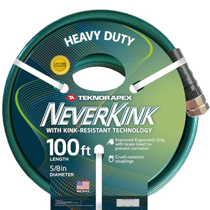 Neverkink 5/8" x 100' Heavy Duty Durable Kink Free Garden Hose - size: 5/8" x 100', style: Neverkink Heavy Duty