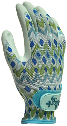 DIGZ Grip Latex-Free Polyurethane Coated Garden Gloves with Adjustable Wrist - size: Medium (Pack of 1)