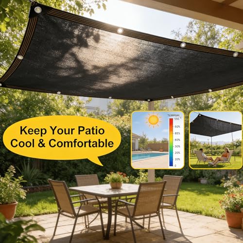 QLOFEI Shade Cloth for Garden, 60-70% Sun Screens for Patio Pergola Outdoor, Easy to Hang Mesh Tarp Shade Cloth with Grommets, Shade Neting Cover for Kennel Chicken Coop Plant Shade Sail, 4x6 FT - size: 4'x6'