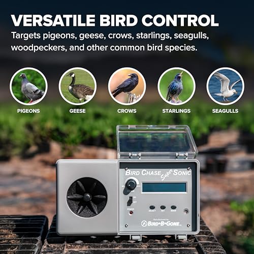 Bird B Gone Bird Chase Super Sonic, Outdoor Sound Repellent - style: Bird Chase Super Sonic