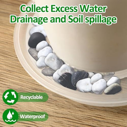 Augshy 18Pcs Plant Saucer, Transparent Drip Tray for Potted Plants, 2 Sizes - color: Clear, size: 4/6 Inch