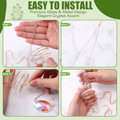 Sieral 3 Set 3 Set Hanging Propagation Stations with Crystal Suncatchers