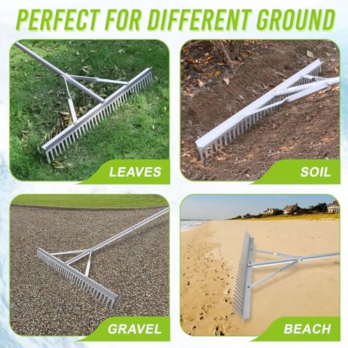 36 Inch Aluminum Landscape Rake - style: 36 Inch Landscape Rake