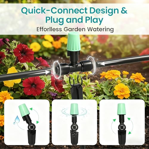 Drip Irrigation System，1/4" Blank Distribution Tubing Watering Hose, DIY Micro Sprinkler Automatic Plant Waterer for Garden, Greenhouse, Raised Bed, Patio & Outdoor Plants （65FT - size: 65FT