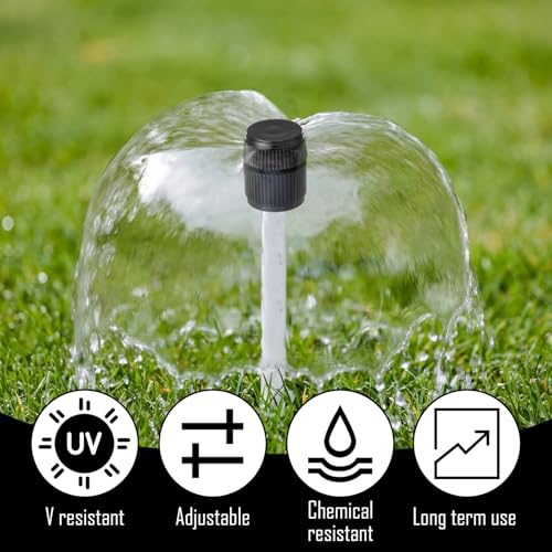 20 Pack Sprinkler Bubbler Heads Adjustable Water Flow Mushroom Irrigation Bubbler Head for 1/2" Male Thread Irrigation Emitters Sprinkler Head Replacement for Tree, Shrubs, Garden Watering System