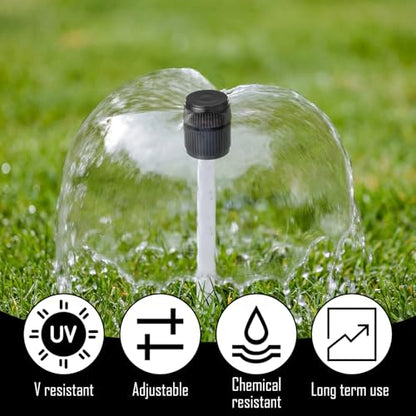 20 Pack Sprinkler Bubbler Heads Adjustable Water Flow Mushroom Irrigation Bubbler Head for 1/2" Male Thread Irrigation Emitters Sprinkler Head Replacement for Tree, Shrubs, Garden Watering System