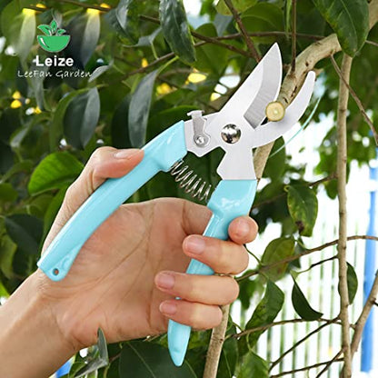 Leize Pruning Shears, Gardening Hand Pruner, Floral Shears, Strong Pruner for Flowers, Branches and Leaves (LightBlueA) - color: Lightbluea