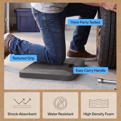GORILLA GRIP® Extra Thick Foam Kneeling Pad for Gardening, 17.5x11 Charcoal - color: Charcoal
