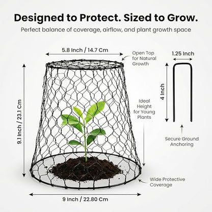 DHAMPOOH Garden Cloches for Plants, Outdoor Plant Protectors, 4 Pack - size: Pack of 4
