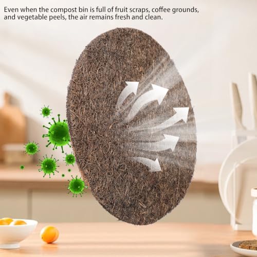 8Pcs 7.25" Activated Charcoal Filter Replacement for Kitchen Compost Bins