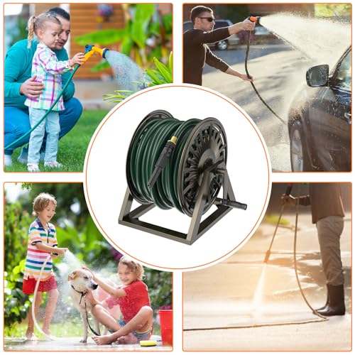 GOFORWILD Wall/Floor Mount Hose Reel, Holds 200-Feet of 5/8-Inch Hose